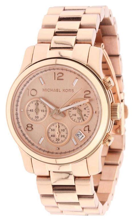 michael kors rose gold and silver runway|michael kors gold tone watch.